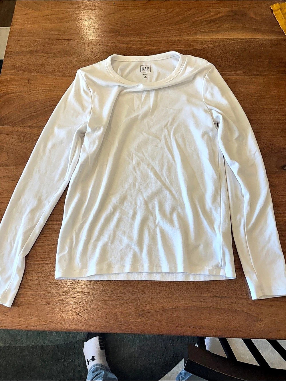 Gap Modern Long Sleeve T-Shirt White Large